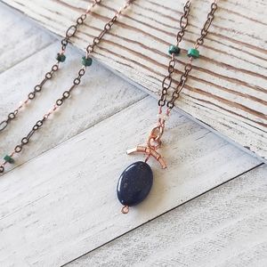 Artisan Jewelry Collection - Ocean Mist Beaded & Linked Necklace